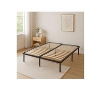 Sommier 160x200 cm Jacky - Solide et Confortable x 29 cm - Cadre à Lattes + 6 Pieds en Metal - Epaisseur Metal 1,2 mm - 14 Lattes en 9 mm