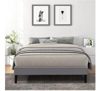 Sommier 160x200 cm Tapissier dhoussable housse lavable Gris Pieds en 20 cm 2 x 13 Lattes - opale- revetement Tissu 100...