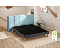Sommier 2 x 100 x 200 cm tissu gris graphite - Bultex sommier unic