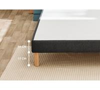 Sommier 2 x 90 x 200 cm tisse gris fume - Bultex sommier vigoroso