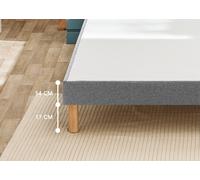 Sommier 80 x 200 cm trame gris clair - Bultex sommier vigoroso