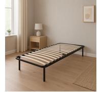 Sommier 80x190 cm en Lattes - Cadre Métal 6 Pieds - Confortable et Solide - CADRE A LATTE JACKY