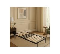 Sommier 80x190 cm Renforcé Noir - Cadre à Lattes 29 cm - Compatible avec Tous Matelas - Métal Epaisseur 1,4 mm - 18 Lattes en 9 mm - Cadre à Latte