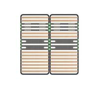 ALTOZONE - Lot de 2 Sommiers 16 Lattes 80x200cm
