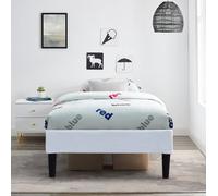 Sommier 80x200 cm Tapissier Déhoussable - 20 cm - 13 Lattes - Montage Rapide - Facile d'entretien - Confort Optimal - Design Moderne - ANNA BLANC