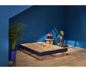 Sommier 90 x 190 cm chine bleu nuit - Merinos Self Kit