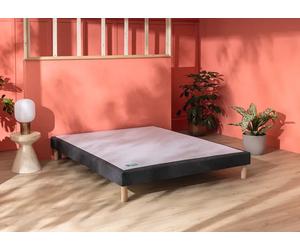 Sommier 90 x 190 cm chine gris anthracite - Merinos Pencil Ferme