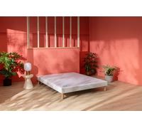 Sommier 90 x 200 cm tisse sable blanc - Merinos Pencil Ferme