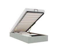 vidaXL Cadre de lit ottoman sans matelas gris clair 90x190 cm velours, cadre de lit, cadre de lit ottoman, cadre de lit avec