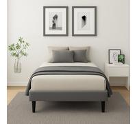 Sommier 90x190 Tapissier Déhoussable 20 cm - 13 Lattes - Montage Rapide - Confort Optimal - Design Moderne - Facile d'entretien - SOMMIER ANNA GRIS