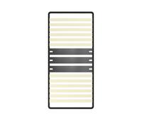 Sommier 90x200 cm 15 Lattes Peuplier Naturel Cadre Noir Renforcé Ergonomique Compatible Boxspring Sans Outils (Sans Pied)