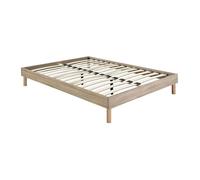 Vente-unique - Sommier à Lattes 140 x 190 cm - Naturel Clair - MUCHIGAN de YSMÉE