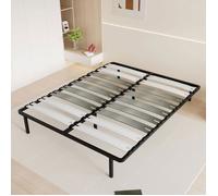 Sommier à Lattes 140x190cm- 6Pieds Inclus - Lit Lattes de 125 mm Montage Rapide et Facile Robuste Et Durable STANEW