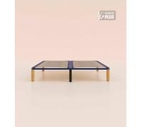 Sommier à lattes 90x190 cm Plus - Confort responsable - Livré en kit - Fait en France - Acier recy t lattes en bois - Tediber