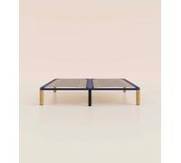 Sommier à lattes 90x200 cm - Confort responsable - Livré en kit - Fait en France - Acier recyclé et lattes en bois - Tediber