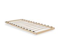 Homestyle4u Sommier à lattes Lit simple 90x200 en bois pin massif Beige G
