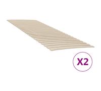 vidaXL Sommiers à lattes – 48 lattes – 2 pcs – 70×200 cm