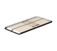 Sommier à lattes avec cadre en acier, fermeté lombaire réglable 90X200 cm | Un pied central est fourni dès 140 cm de largeur ; la bande stabilisatrice favorise une répartition uniforme de l'appui.