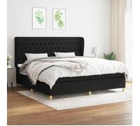 Sommier à lattes avec matelas - Maison Exclusive - 200x200 cm - Tête de lit réglable - Noir