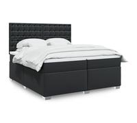 Sommier à lattes de lit avec matelas Blanc 200x200cm Similicuir lit vidaXL