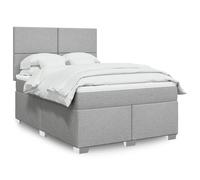 Sommier à lattes de lit avec matelas Bleu 100x200 cm Tissu lit vidaXL