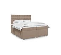Sommier à lattes de lit avec matelas Cappuccino 200x200 cm 3290739