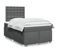 Sommier à lattes de lit avec matelas gris foncé 120x190cm tissu, lit, lit à plate-forme, lit à panneaux, meuble de 3292742