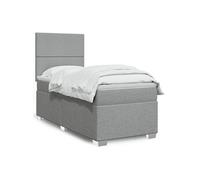 Sommier à lattes de lit avec matelas gris clair 80x200 cm tissu, lit, lit à plate-forme, lit à panneaux, meuble de 3292608