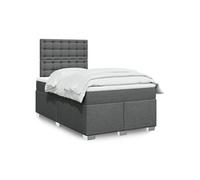 Sommier à lattes de lit avec matelas gris foncé 120x190cm tissu, lit, lit à plate-forme, lit à panneaux, meuble de 3292742