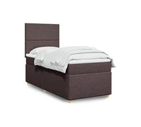 Vidaxl Sommier À Lattes De Lit Avec Matelas Marron Foncé 80x200 Cm Marron
