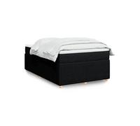 vidaXL Sommier à lattes de lit avec matelas noir 120x190 cm tissu 3285555 Noir G