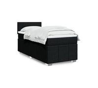 Sommier à lattes de lit avec matelas Noir 90x200 cm Tissu 3286946