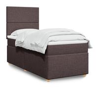 vidaXL Sommier à lattes de lit avec matelas Marron foncé 80x200 cm Marron