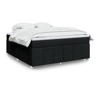 Vidaxl Sommier À Lattes De Lit Avec Matelas Noir 160x200 Cm Tissu Noir
