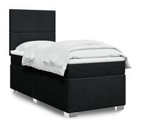 vidaXL Boxspring met matras stof zwart 140x190 cm3290499 Noir G