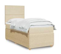 Sommier à Lattes de Lit avec Matelas Rembourré Adulte Chambre Tissu vidaXL