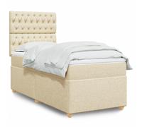 Sommier à Lattes de Lit avec Matelas Rembourré Adulte Chambre Tissu vidaXL