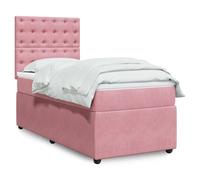 Sommier à Lattes de Lit avec Matelas Rembourré Adulte Chambre Velours vidaXL