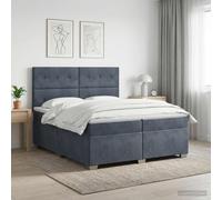 Sommier à Lattes de Lit avec Matelas Rembourré Adulte Chambre Velours vidaXL