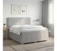 vidaXL Sommier à lattes avec matelas rembourré pour adulte intérieur tissu