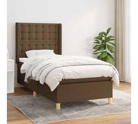 Sommier à Lattes de Lit avec Matelas Rembourré Bleu 90x190 cm Tissu vidaXL