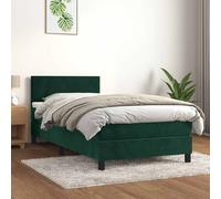 Sommier à Lattes de Lit avec Matelas Rembourré Bleu Foncé 90x190 cm vidaXL