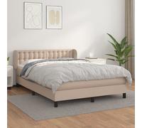 Sommier à Lattes de Lit avec Matelas Rembourré Cappuccino 140x190 cm vidaXL