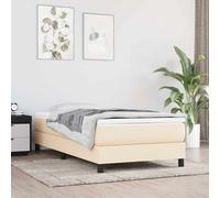Sommier à Lattes de Lit avec Matelas Rembourré Gris Clair 80x200 cm Tissu vidaXL