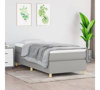 Sommier à Lattes de Lit avec Matelas Rembourré Gris Foncé 100x200cm Tissu vidaXL