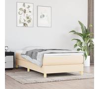 Sommier à Lattes de Lit avec Matelas Rembourré Gris Foncé 100x200cm Tissu vidaXL