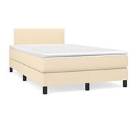 vidaXL Sommier à lattes de lit avec matelas rembourré Gris foncé 120x190 cm tissu