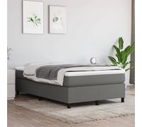 Sommier à Lattes de Lit avec Matelas Rembourré Gris Foncé 120x200cm Tissu vidaXL