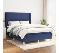 Sommier à Lattes de Lit avec Matelas Rembourré Gris Foncé 140x200cm Tissu vidaXL