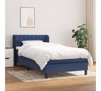Sommier à Lattes de Lit avec Matelas Rembourré Gris Foncé 80x200 cm Tissu vidaXL
